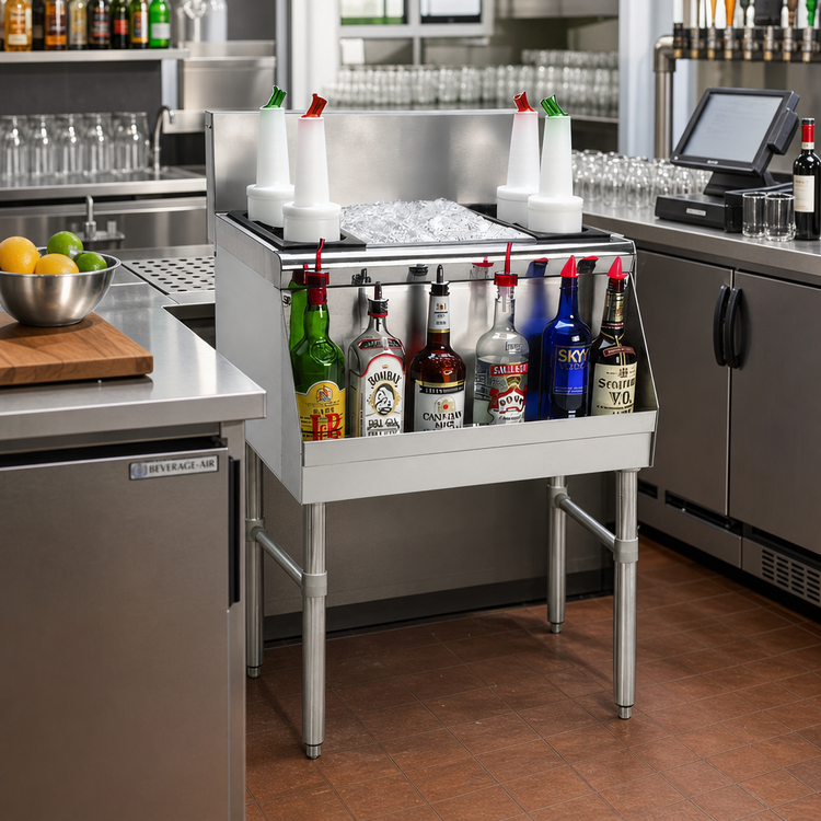 Product image #2 for Advance Tabco Prestige Supreme 24-Inch Stainless Steel Ice Chest, Without Cold Plate, 70 lb Capacity