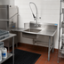 Thumbnail image #2 for BK Resources 26-Inch Straight Soiled Dishtable with Right-to-Left Operation and 20 x 20 x 8 Pre-Rinse Sink
