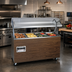 Thumbnail image #2 for Vollrath 2-Series Affordable Portable™ 3-Well Mobile Hot Food Station with Lighted Buffet Breath Guard, Enclosed Cherry Woodgrain Base