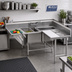 Thumbnail image #2 for Eagle Spec-Master FNP Series Two-Compartment Prep Sink with Left-Hand Prep Area and Right-Hand Drainboard