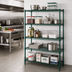 Thumbnail image #2 for Quantum 5-Shelf Stationary Wire Shelving Starter Kit, 42W x 18D x 54H, Green Epoxy Coated Finish