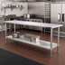 Thumbnail image #2 for Eagle Spec-Master 144-Inch W x 24-Inch D Flat-Top Stainless Steel Work Table with Adjustable Undershelf