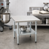 Thumbnail image #2 for Eagle Group 30 x 24 x 24 Inch Stationary Mixer Stand with Stainless Steel Top and Galvanized Undershelf