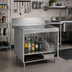 Thumbnail image #2 for Advance Tabco Prestige Supreme 48-Inch Open Front Stainless Steel Underbar Drainboard Cabinet with 7-Inch Backsplash