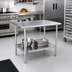 Thumbnail image #2 for Sapphire Manufacturing 30 Inch x 24 Inch Stainless Steel Work Table with Adjustable Undershelf