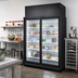 Thumbnail image #2 for True 2-Section Low-Temp Glass Door Freezer Merchandiser, Self-Contained, Black Exterior/White Interior, 77.9 Cu. Ft.