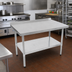 Thumbnail image #2 for John Boos Stallion 72 x 30 Economy Work Table with 430 Stainless Steel Top and 1-1/2 Inch Rear Riser