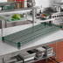 Thumbnail image #3 for Winco 72-Inch x 14-Inch Green Epoxy-Coated Wire Shelf with 4 Sleeve Clips