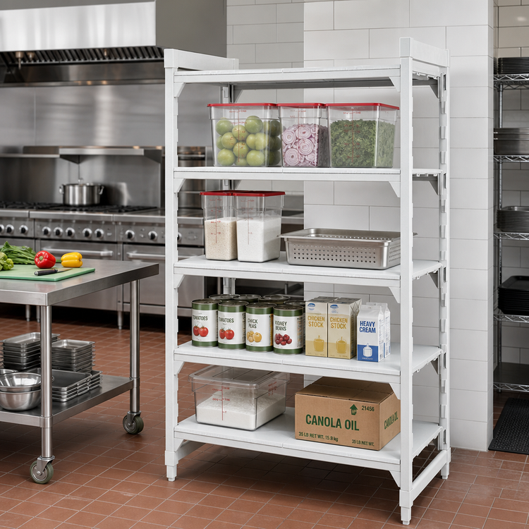 Product image #3 for Cambro Camshelving Premium 4-Shelf Solid Stationary Starter Unit, 18 x 72 x 64 Inches