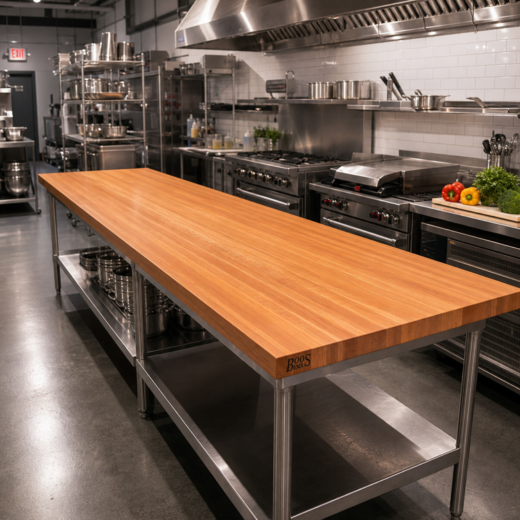 Product image #2 for John Boos Boos Block American Cherry Edge Grain Kitchen Countertop, 144 x 38 x 1-1/2 Inch, Penetrating Oil Finish