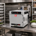 Thumbnail image #2 for Metro HotBlox Narrow 4-Pan Pass-Thru Insulated Holding Cabinet with Digital Touchscreen Controls, Solid Front Door and Clear Rear Door (HBCN4-DSPC-CT)