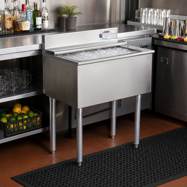 Product image #2 for Eagle Group 2200 Series Underbar Ice Bin/Cocktail Unit with 7-Circuit Cold Plate, 48 x 24 Inch, 278 lb. Capacity