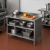Thumbnail image #2 for John Boos Open-Front Enclosed Base Work Table with 5-Inch Rear Riser, 48 x 30 Inches, Stainless Steel