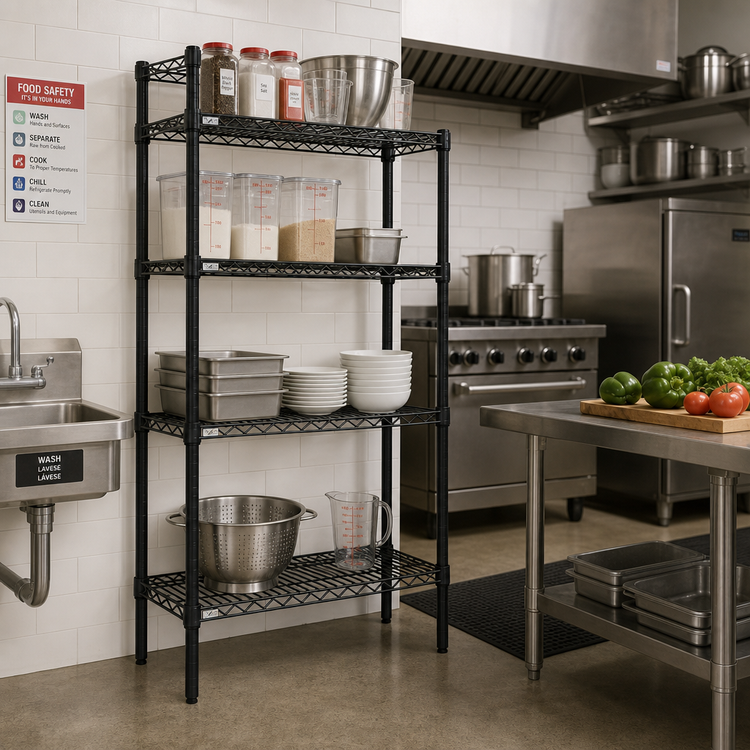 Product image #2 for Quantum 24-Inch W x 18-Inch D x 74-Inch H 4-Shelf Wire Shelving Starter Kit