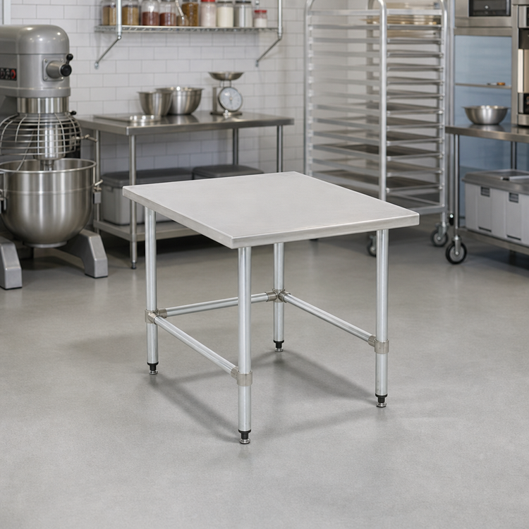 Product image #2 for Eagle Group TMS3036S Stationary Stainless Steel Tubular-Base Mixer Stand, 36 x 30 x 24 Inches, 600 lb Capacity