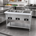 Thumbnail image #2 for Serv-Ware 44-Inch 3-Well Open Well Electric Steam Table with Open Shelf Base