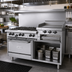 Thumbnail image #2 for Garland G Starfire Pro 60-Inch Gas Restaurant Range with 6 Open Burners, 24-Inch Raised Griddle/Broiler, Standard Oven, and Storage Base