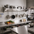 Thumbnail image #2 for Stallion Wall-Mount Commercial Pot Rack Shelf with 8 Hooks, 96 x 18 Inches