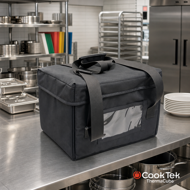 Product image #2 for CookTek ThermaCube Tall Thermal Delivery Bag, Black Nylon