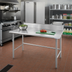 Thumbnail image #2 for Advance Tabco 72-Inch x 30-Inch 16-Gauge 430 Stainless Steel Work Table with 5-Inch Backsplash