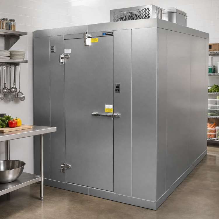 Product image #2 for Master-Bilt QS Series Quick Ship Outdoor Self-Contained Walk-In Cooler with Floor, 8' x 14' x 7'7" H, R290, 115V