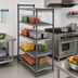 Thumbnail image #2 for Cambro Camshelving Basics Plus 4-Tier Stationary Starter Unit, 24 x 42 x 84 Inches, Vented, Brushed Graphite