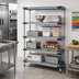 Thumbnail image #2 for MetroMax 4 Add-On Polymer Shelving Unit with 4 Open Grid Shelves, 42W x 24D x 63H
