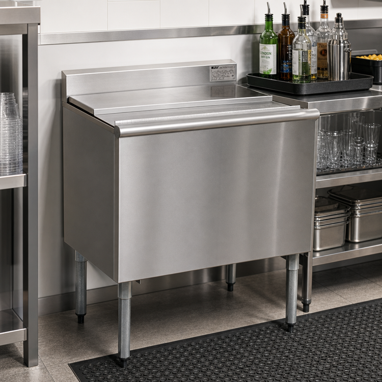 Product image #2 for Eagle Group 1800 Series Underbar Ice Chest with Sealed-In 7-Circuit Cold Plate, 24 Inch W x 20 Inch D, 12 Inch Deep Ice Bin