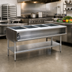 Thumbnail image #2 for Eagle Group Liquid Propane Water Bath Hot Food Table with Open Base, 4 Pan Openings