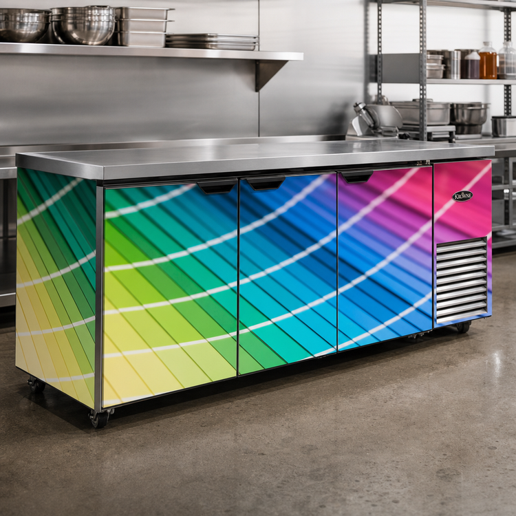 Product image #2 for Krowne Whole Unit Vinyl Wrap for 72-Inch Backbar Cooler, Front and Sides