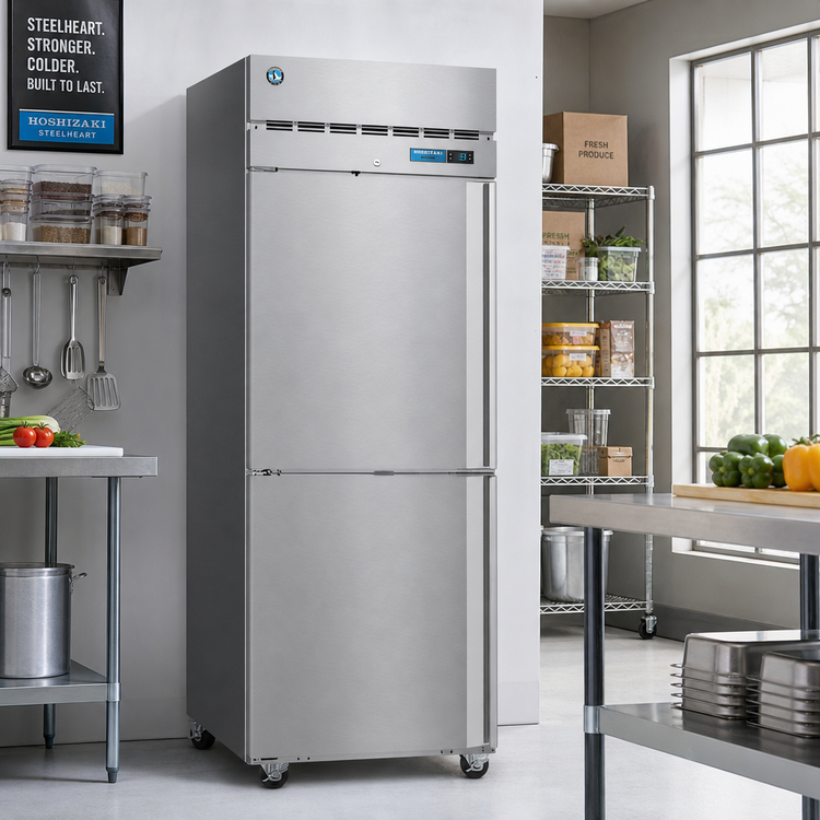 Product image #2 for Hoshizaki Steelheart 23.1 Cu. Ft. Standard Depth One-Section Reach-In Freezer with Half-Height Solid Left-Hand Doors
