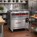 Thumbnail image #2 for Southbend (Middleby) SE36A-BBB 36-Inch Heavy-Duty Electric Range with 6 Round Hotplates and Convection Oven