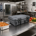 Thumbnail image #3 for Cambro Ultra Pan Carriers UPC140 Non-Electric Top-Loading Insulated Food Pan Carrier for 1 Full-Size GN Pan, Granite Gray