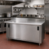 Thumbnail image #2 for Advance Tabco Enclosed Work Table with Cabinet Base and Sliding Doors, 144 x 30 Inches, 14-Gauge 304 Stainless Steel Top, 5-Inch Backsplash