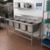 Thumbnail image #2 for Advance Tabco Regaline 4-Compartment Deep Drawn Sink with 16 x 20-Inch Bowls, 14-Gauge 304 Stainless Steel