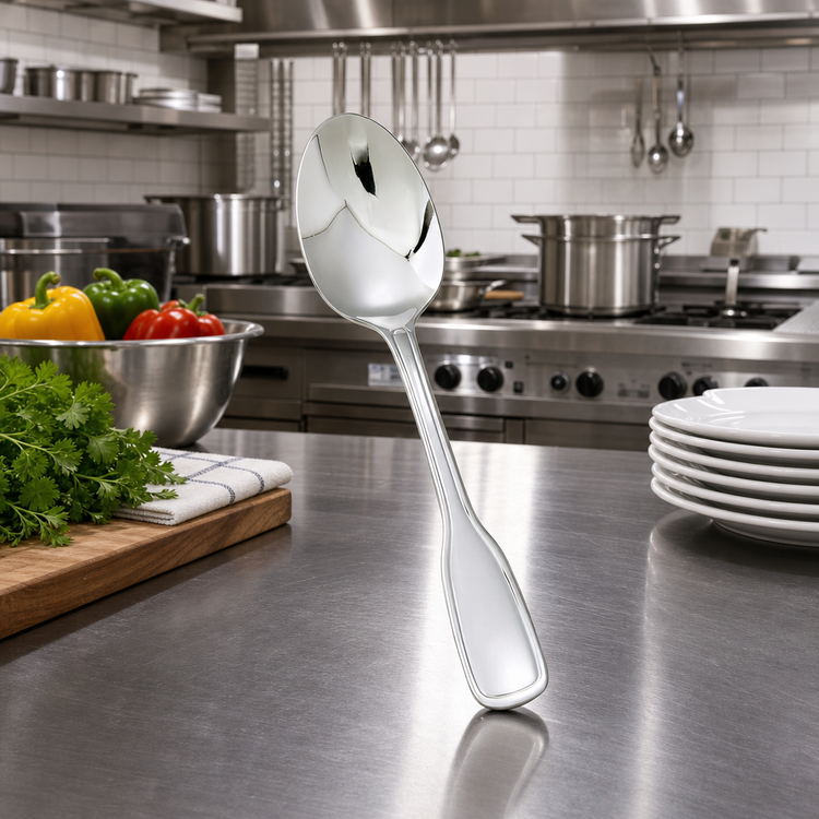 Product image #3 for Oxford 7-3/8 Inch Dinner Spoon, Extra Heavy Weight, 18/8 Stainless Steel, Mirror Finish