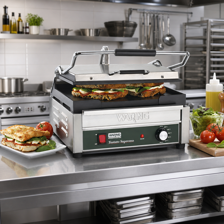 Product image #2 for Waring Tostato Supremo Large Electric Flat Cast Iron Panini Press