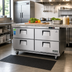 Thumbnail image #2 for Everest ETBWR2-D4 Two-Section Drawered Undercounter/Worktop Refrigerator, 18 Cu. Ft., 4 Drawers
