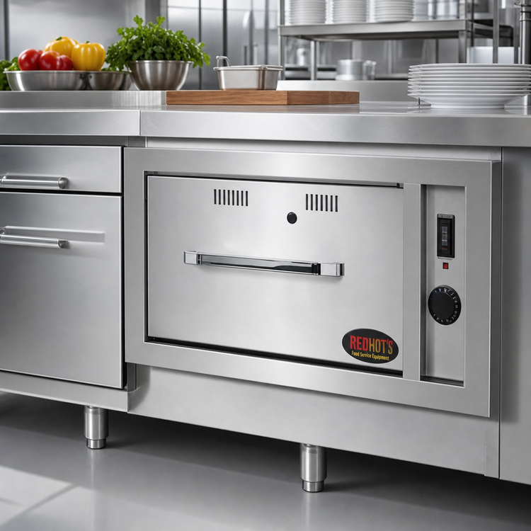 Product image #2 for RedHots Built-In Single-Drawer Stainless Steel Warming Drawer, 240V