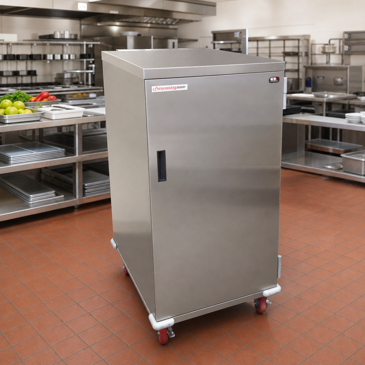 Product image #2 for Carter-Hoffmann Economy Enclosed Patient Tray Cart, 14-Tray Capacity, Single Door, Stainless Steel