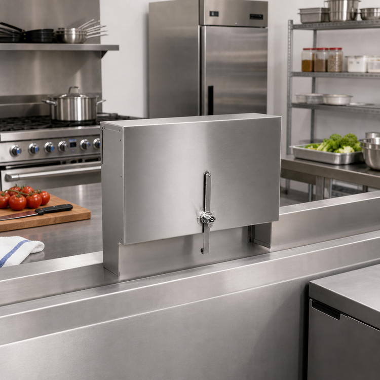 Product image #2 for CHOICE 13-Inch Single Speed Rail Locking Cover, Stainless Steel