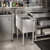 Thumbnail image #2 for Krowne Royal Series Freestanding Underbar Dump Sink with Faucet and Basket, 12 x 24 Inches