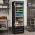 Thumbnail image #2 for Howard-McCray GR19BM-B 19 Cu. Ft. Black Single-Section Bottom-Mount Hinged Glass Door Merchandiser Refrigerator