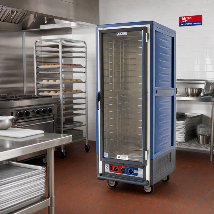 Product image #2 for Metro C5 3 Series Full-Height Combination Heated Holding and Proofing Cabinet with Clear Door, Blue Insulation Armour, 120V