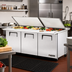 Thumbnail image #2 for True 72-Inch Dual-Side Mega Top Sandwich/Salad Prep Table with 3 Doors and 30-Pan Capacity