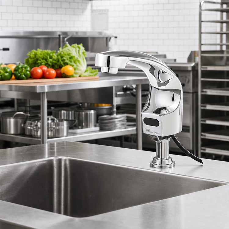 Product image #2 for T&S Brass ChekPoint Single-Hole Deck-Mount Electronic Touchless Faucet with Mixing Valve
