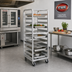 Thumbnail image #2 for FWE Mobile Oval Tray Rack for 18 x 26 Trays, 12 x 20 Pans, and Oval Trays