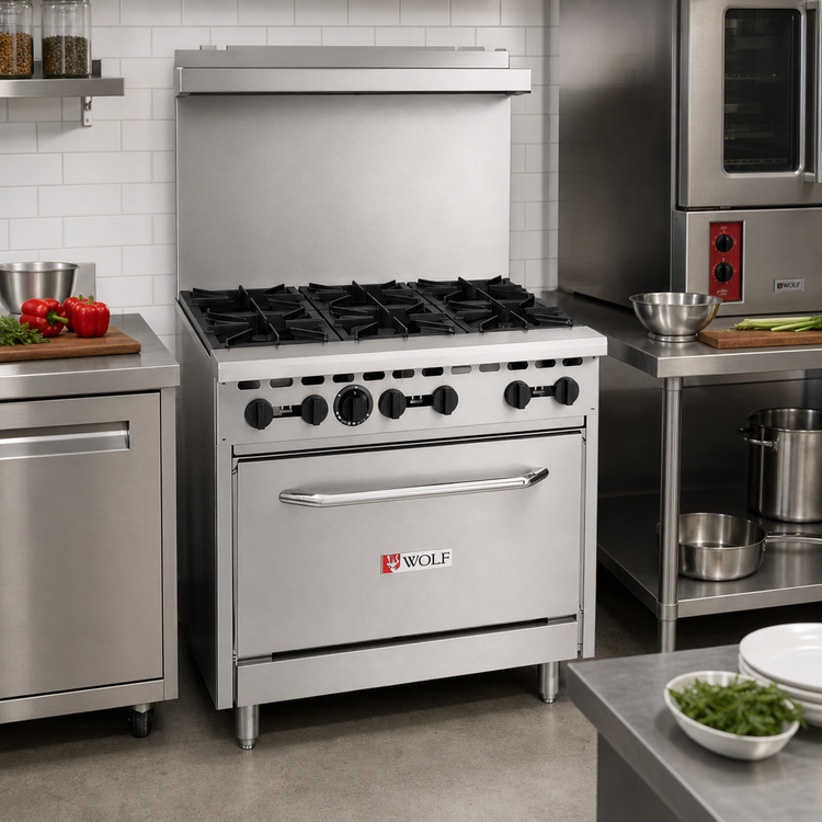 Product image #3 for Wolf WX36-6BP WX Series 36-Inch 6-Burner Propane Gas Value Range with Standard Oven