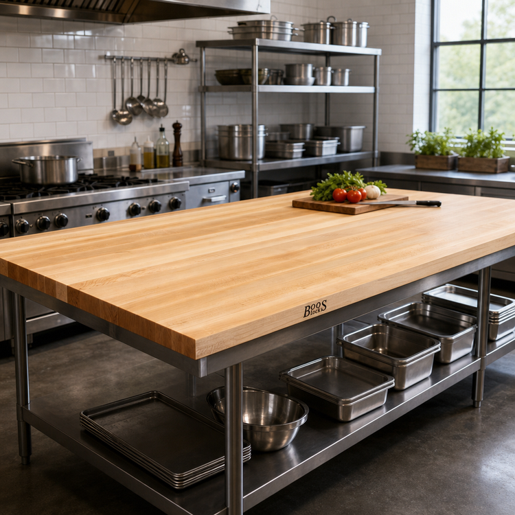 Product image #2 for Boos Block 84-Inch x 42-Inch Edge Grain Northern Hard Rock Maple Kitchen Countertop with Penetrating Oil Finish