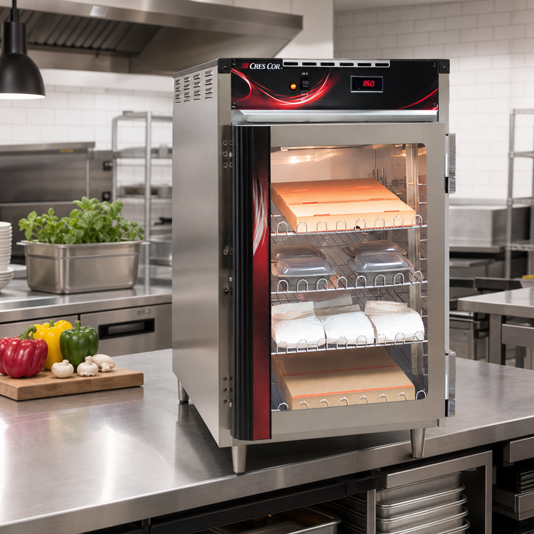 Product image #2 for Cres Cor Half-Size Pass-Thru Countertop Heated Holding Cabinet with Tempered Glass Doors